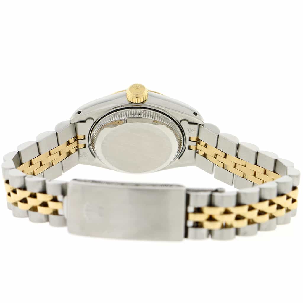 Rolex Datejust Ladies 2-Tone 18K Yellow Gold/Steel Original Champagne Roman Dial 26MM Jubilee Watch 69173 - Image 7