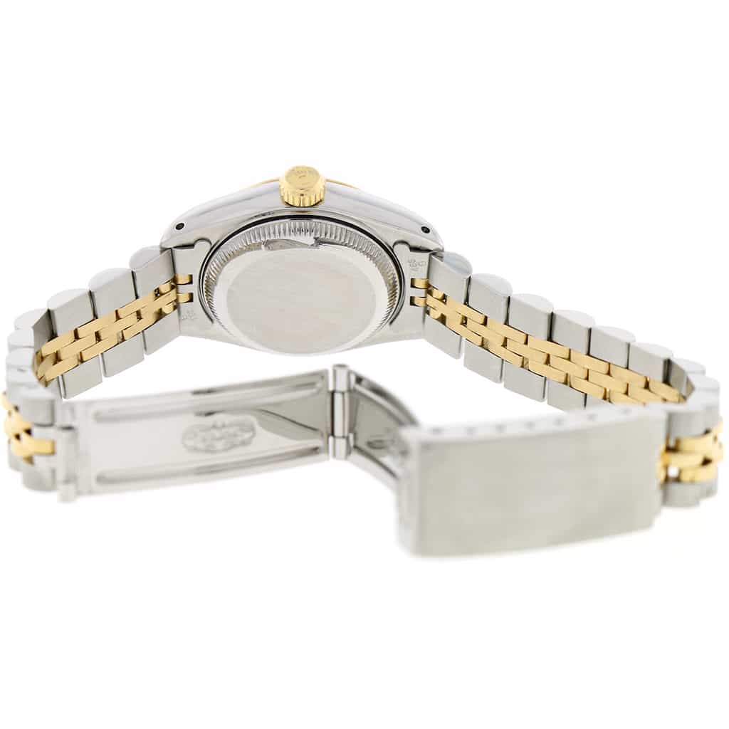 Rolex Datejust Ladies 2-Tone 18K Yellow Gold/Steel Original Champagne Roman Dial 26MM Jubilee Watch 69173 - Image 8