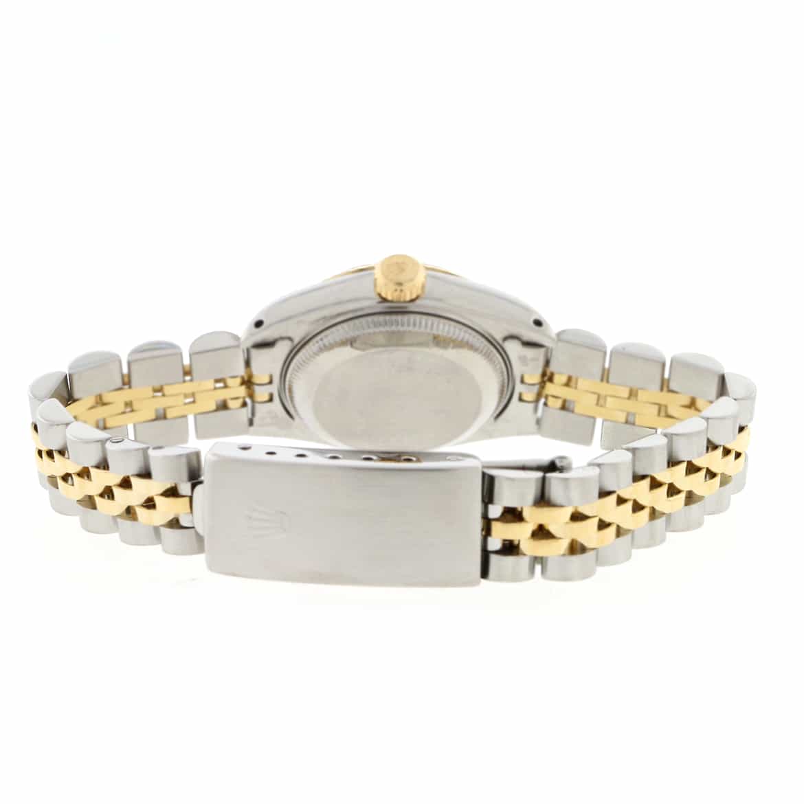 Rolex Datejust Ladies 2-Tone 18K Yellow Gold/Steel Original Champagne Stick Dial 26MM Jubilee Watch 69173 - Image 7