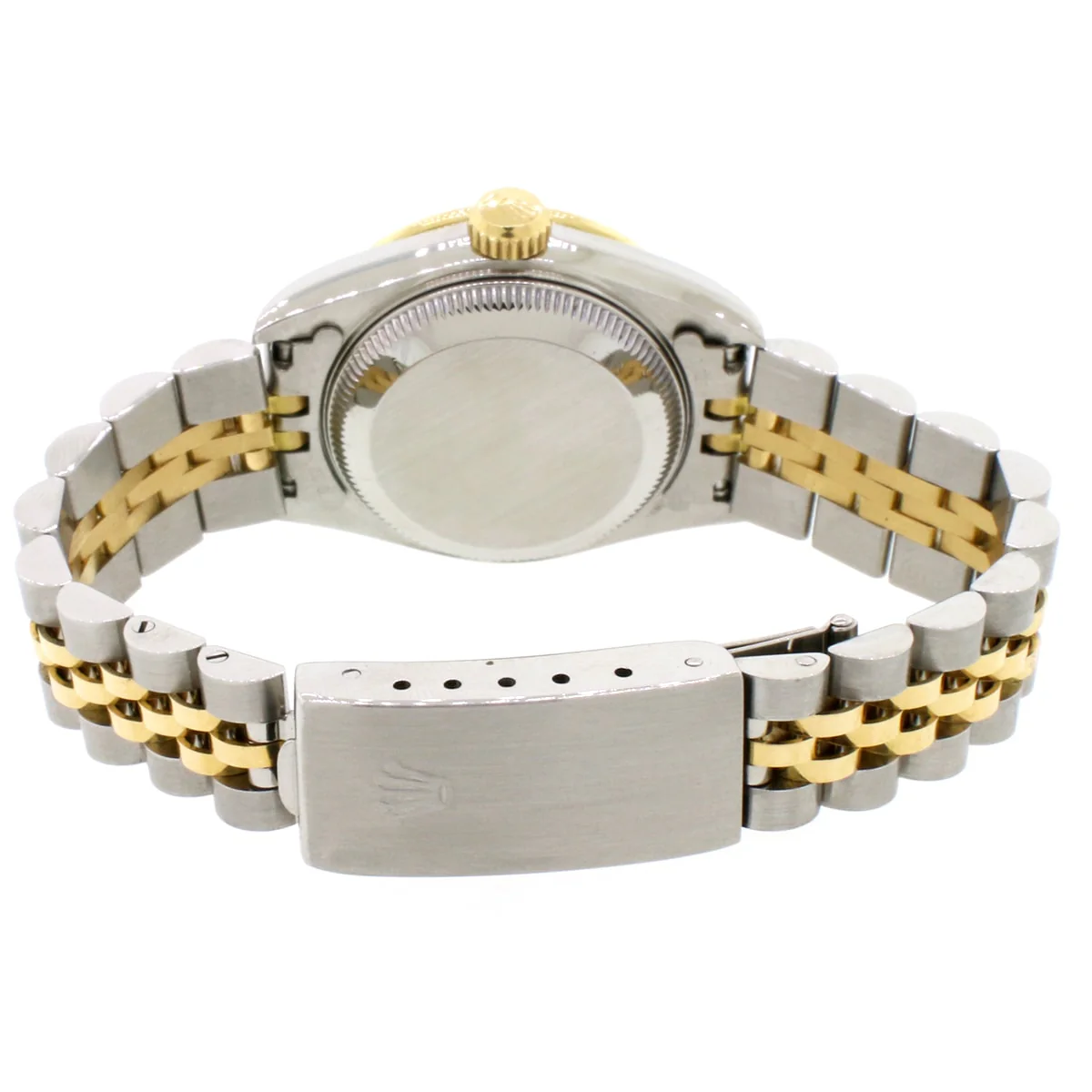 Rolex Datejust Ladies 2-Tone Gold/SS 26MM Champagne Dial Watch 69173 w/Diamond Bezel/ No Holes - Image 7
