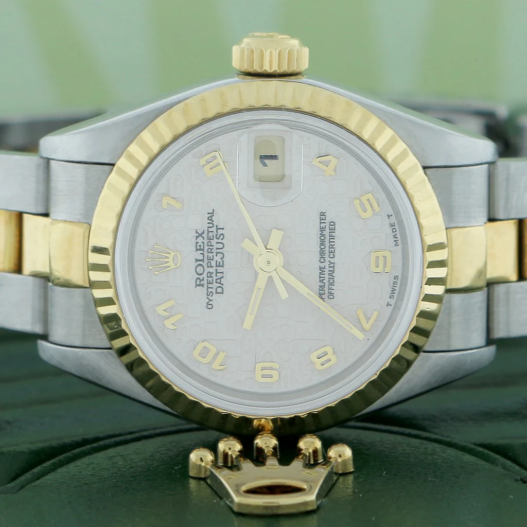 Rolex Datejust Ladies 2-Tone Gold/Steel Original Cream Jubilee Dial 26MM Automatic Oyster Watch 69173 - Image 2