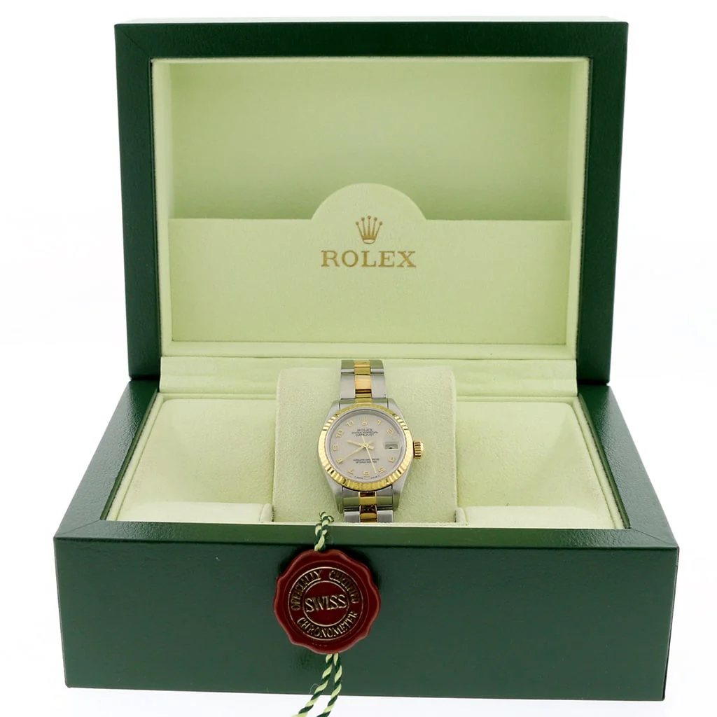 Rolex Datejust Ladies 2-Tone Gold/Steel Original Cream Jubilee Dial 26MM Automatic Oyster Watch 69173 - Image 3