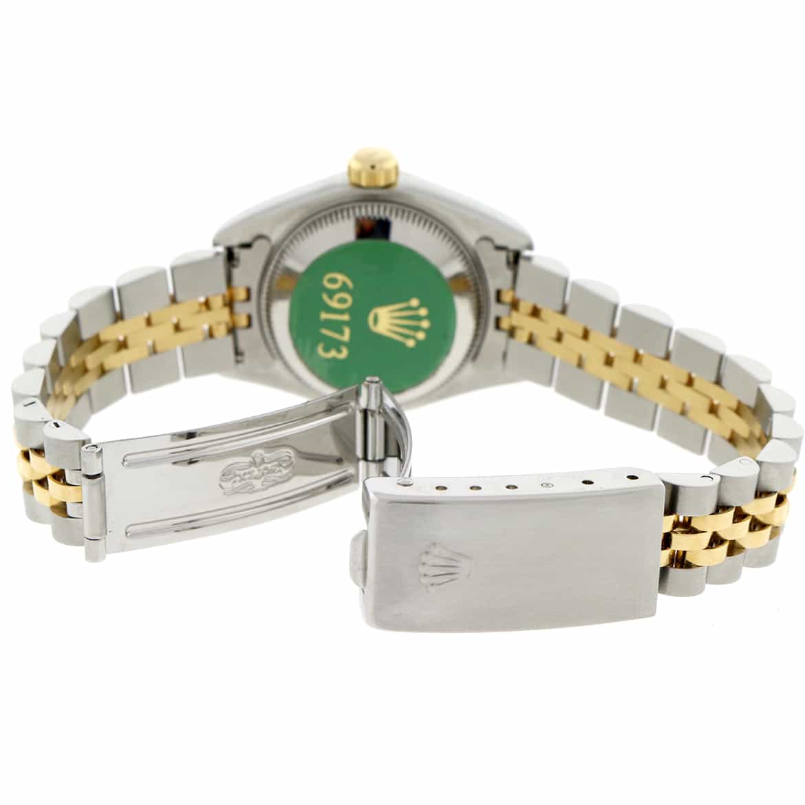 Rolex Datejust Ladies 2-Tone Gold/Steel Original Diamond Dial 26MM Watch 69173 - Image 10
