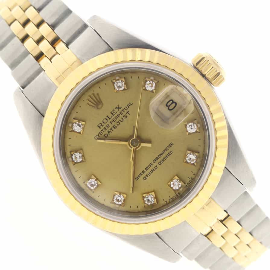 Rolex Datejust Ladies 2-Tone Gold/Steel Original Diamond Dial 26MM Watch 69173 - Image 4