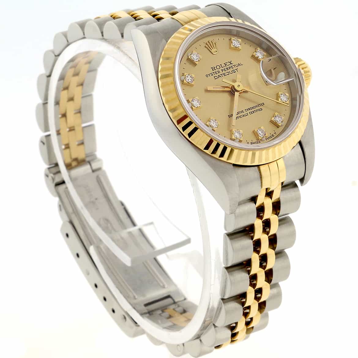 Rolex Datejust Ladies 2-Tone Gold/Steel Original Diamond Dial 26MM Watch 69173 - Image 4