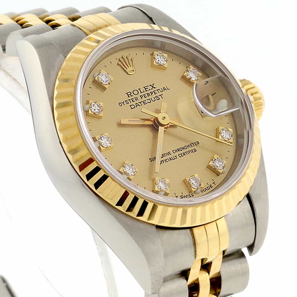 Rolex Datejust Ladies 2-Tone Gold/Steel Original Diamond Dial 26MM Watch 69173 - Image 7