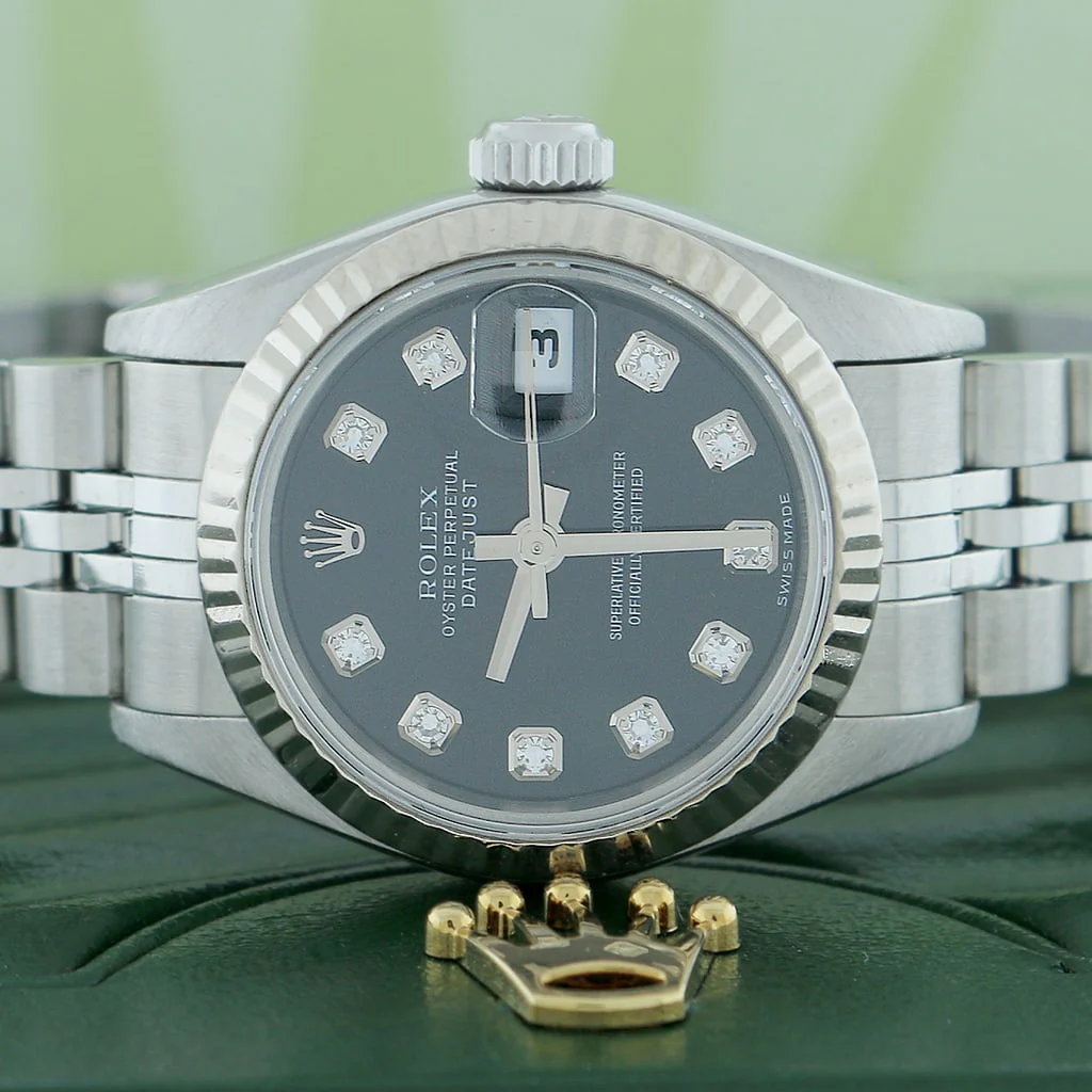 Rolex Datejust Ladies 2-Tone White Gold/Steel Original Diamond Dial 26MM Automatic Stainless Steel Jubilee Watch 79174 - Image 2