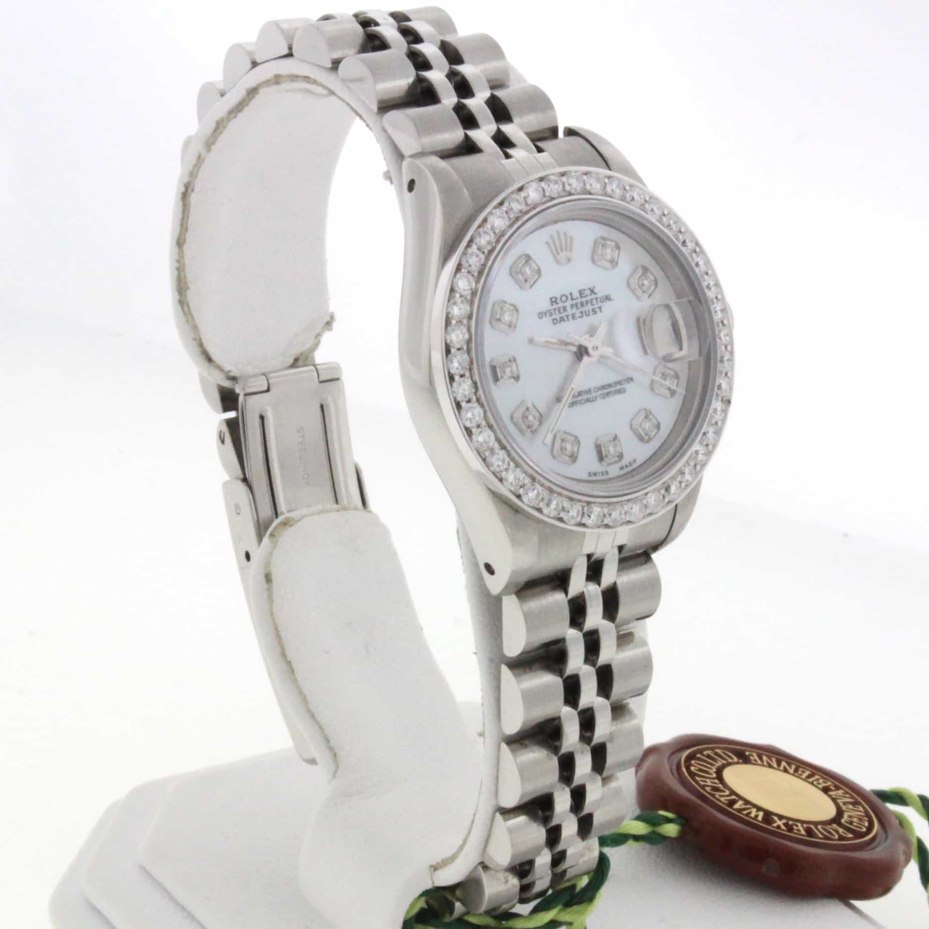 Rolex Datejust Ladies 26MM Automatic Watch White MOP Diamond Dial/Diamond Bezel - Image 5