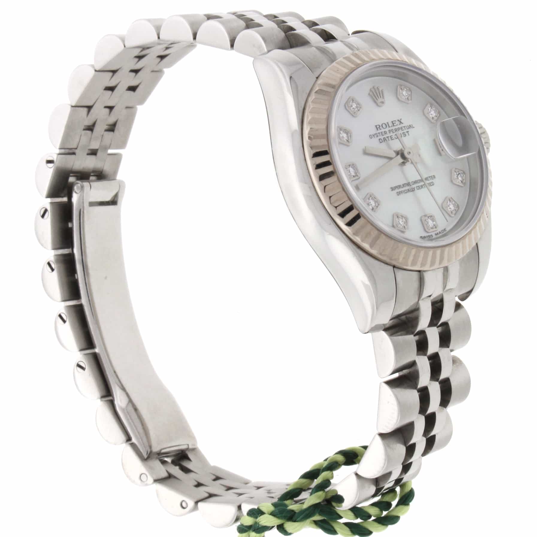 Rolex Datejust Ladies Mother of Pearl Diamond Dial Jubilee Automatic Watch 179174 - Image 4