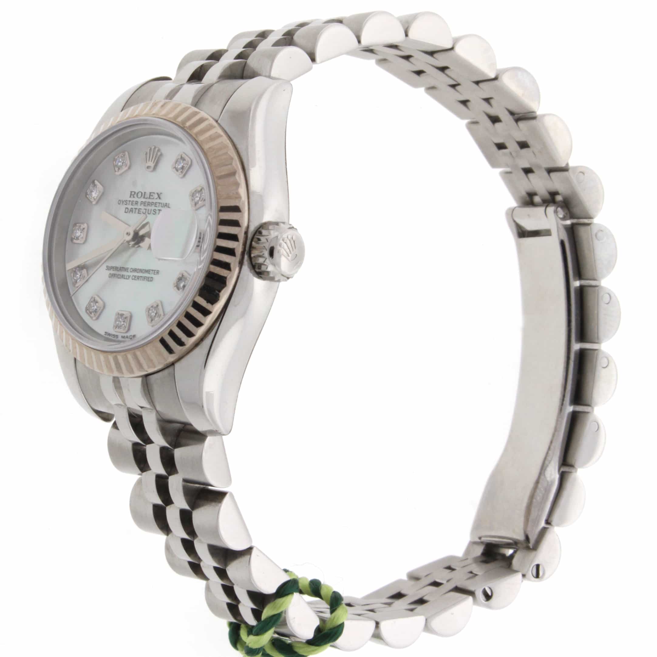 Rolex Datejust Ladies Mother of Pearl Diamond Dial Jubilee Automatic Watch 179174 - Image 8