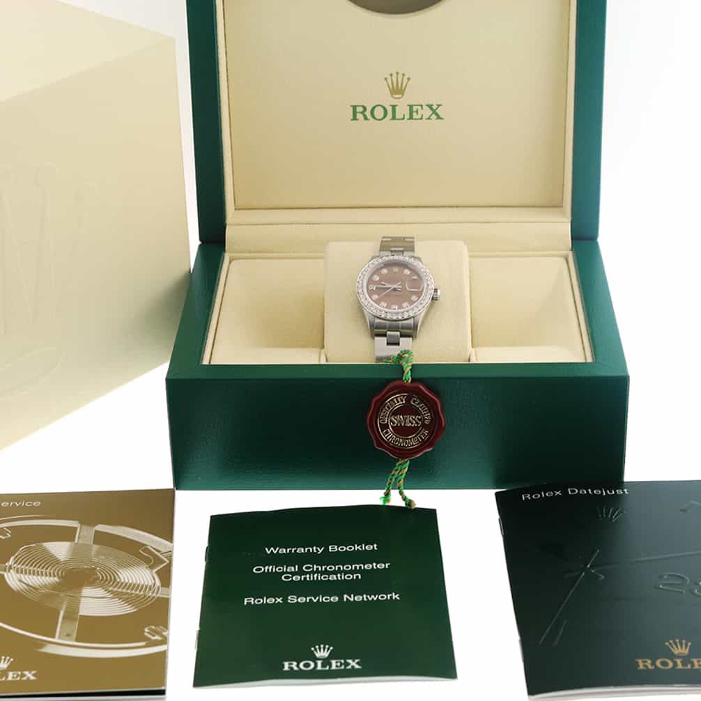 Rolex Datejust Ladies Original Chocolate Diamond Dial Automatic Stainless Steel Watch w/Diamond Bezel 79160 - Image 3