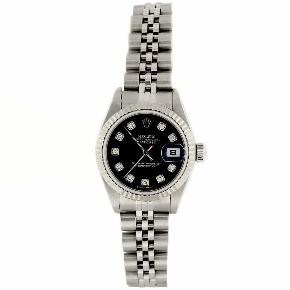 Rolex Datejust Ladies Original Diamond Dial 26MM Automatic Stainless Steel Jubilee Watch 79174 - Image 4