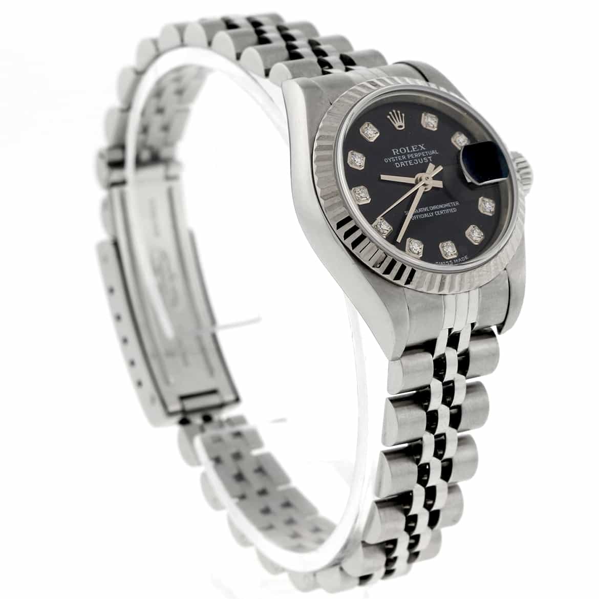 Rolex Datejust Ladies Original Diamond Dial 26MM Automatic Stainless Steel Jubilee Watch 79174 - Image 6