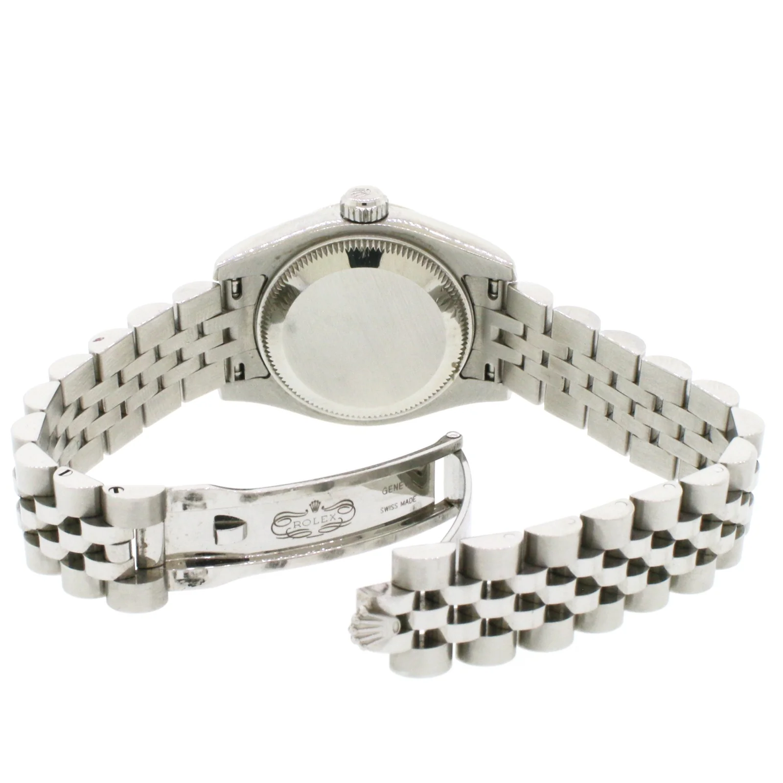Rolex Datejust Steel 26mm Jubilee Watch w/Factory Silver Diamond Dial - Image 7
