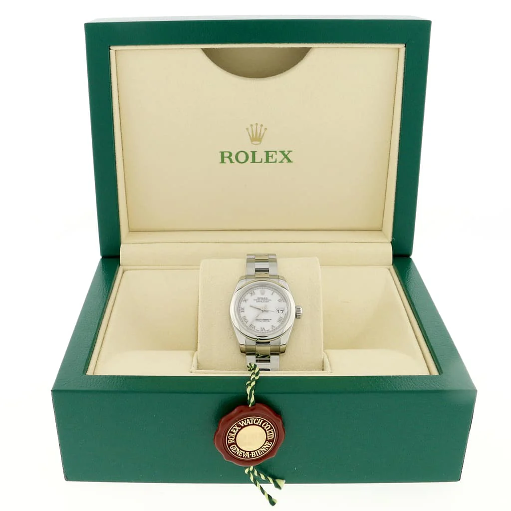 Rolex Datejust Ladies Original White Index Dial 26MM Domed Bezel Automatic Stainless Steel Jubilee Watch 179160 - Image 3