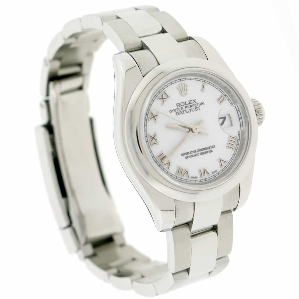 Rolex Datejust Ladies Original White Index Dial 26MM Domed Bezel Automatic Stainless Steel Jubilee Watch 179160 - Image 4
