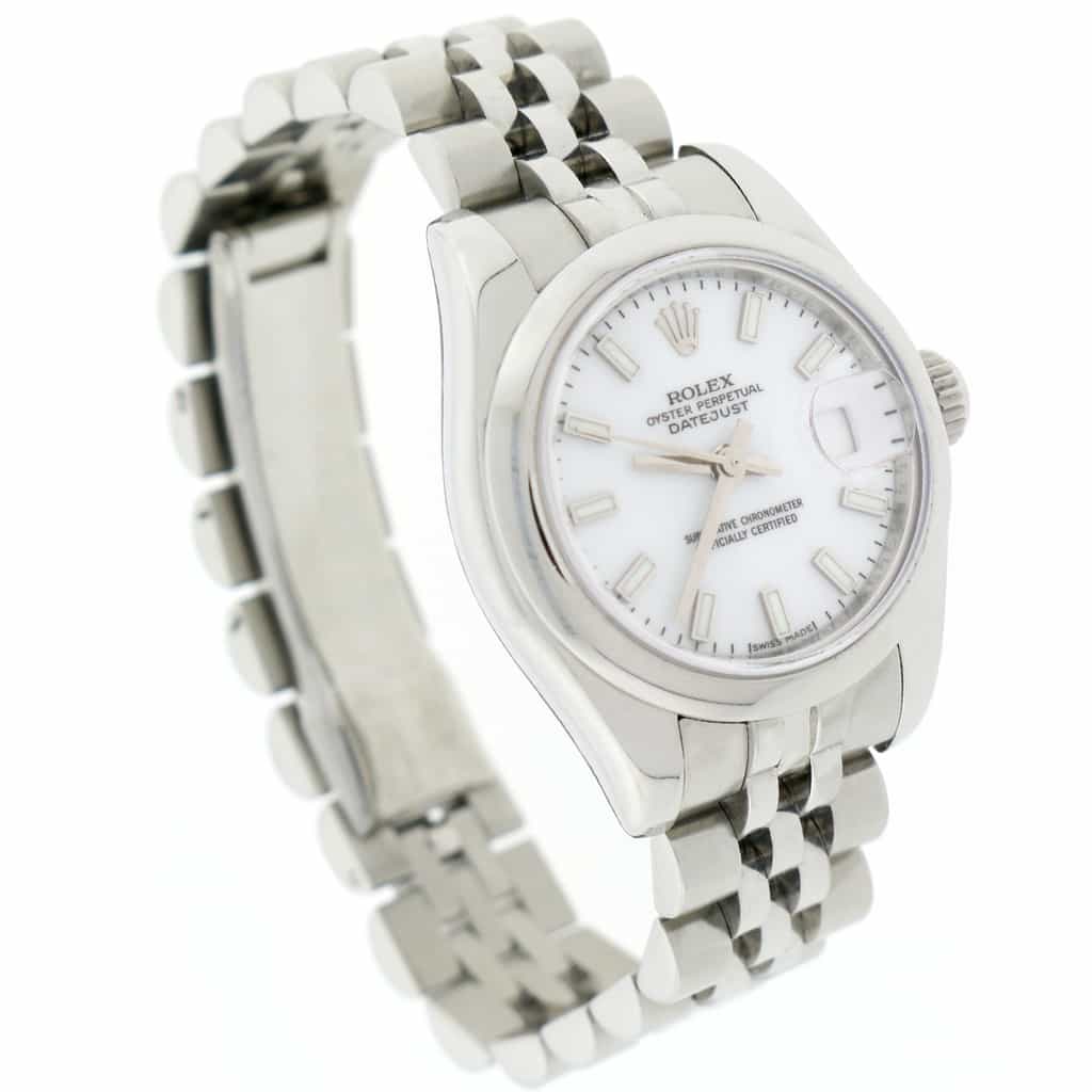 Rolex Datejust Ladies Original White Index Dial 26MM Domed Bezel Automatic Stainless Steel Jubilee Watch 179160 - Image 4
