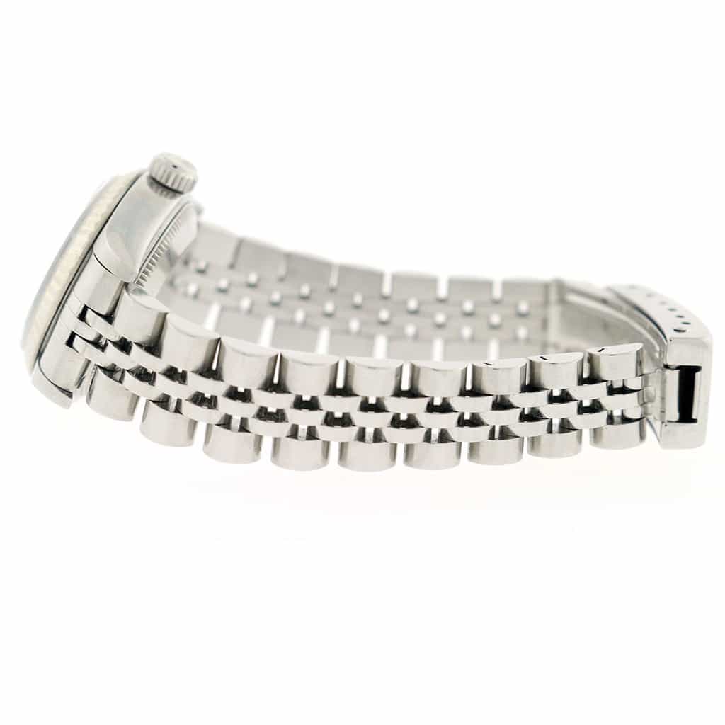 Rolex Datejust Ladies Original White Roman Dial Gold Fluted Bezel 26MM Automatic Stainless Steel Jubilee Watch 69174 - Image 6