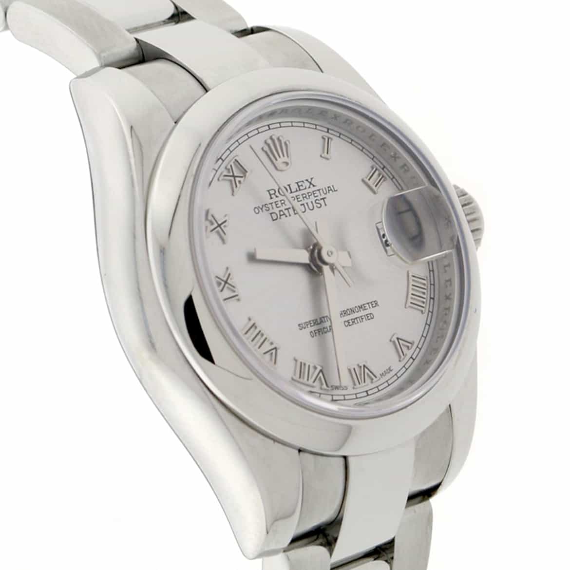 Rolex Datejust Ladies Rhodium Roman Dial 26MM Automatic Stainless Steel Watch 179160 - Image 5
