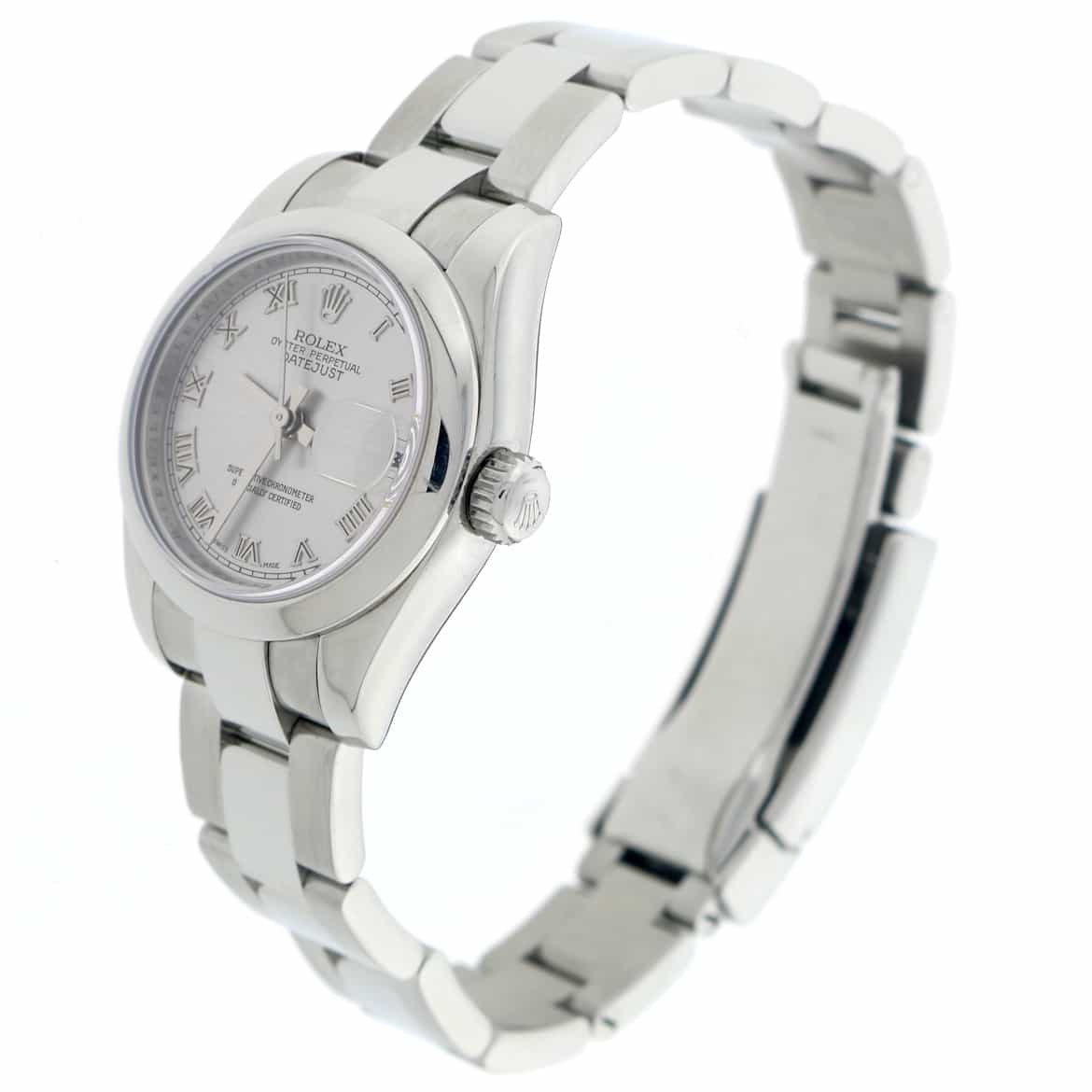 Rolex Datejust Ladies Rhodium Roman Dial 26MM Automatic Stainless Steel Watch 179160 - Image 6
