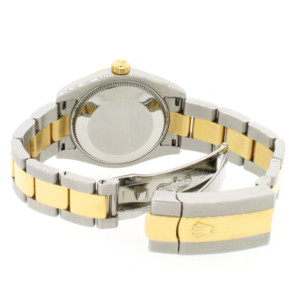 Rolex Datejust Midsize 2-Tone 18K Yellow Gold/Stainless Steel Original White Diamond Dial 31MM Oyster Watch 178273 Box Papers - Image 7