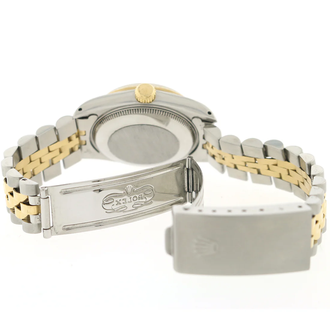 Rolex Datejust Midsize 2-Tone Yellow Gold/Stainless Steel Original Champagne Index Dial 31MM Jubilee Watch 68273 - Image 9