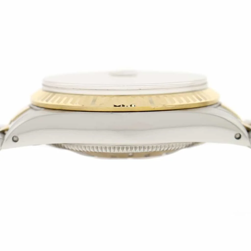 Rolex Datejust Midsize 2-Tone Yellow Gold/Stainless Steel Original Champagne Index Dial 31MM Jubilee Watch 68273 - Image 5