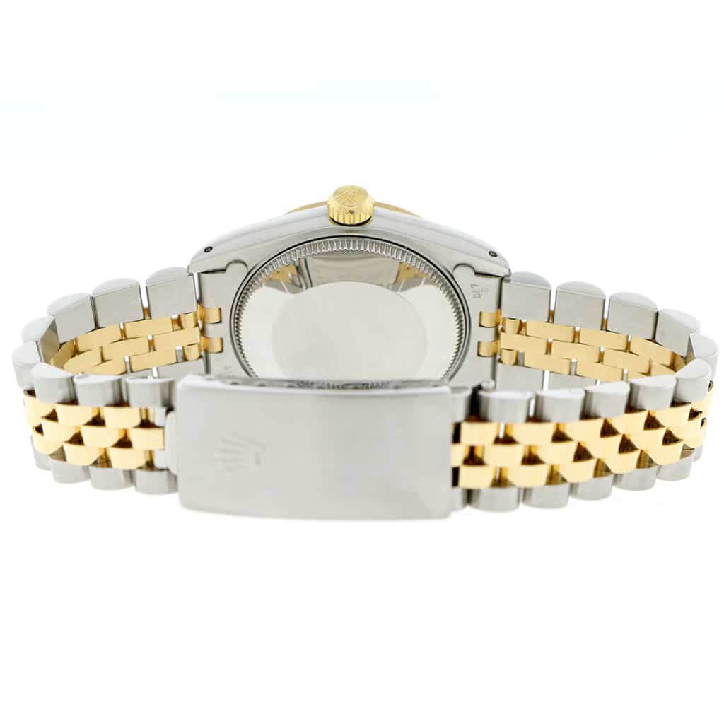 Rolex Datejust Midsize 2-Tone Yellow Gold/Stainless Steel Original Champagne Index Dial 31MM Jubilee Watch 68273 - Image 8
