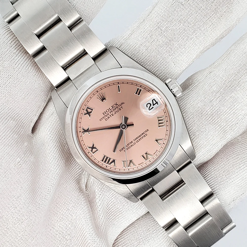 Rolex Datejust Midsize 31mm 78240 Salmon Roman Steel Watch Papers - Image 2