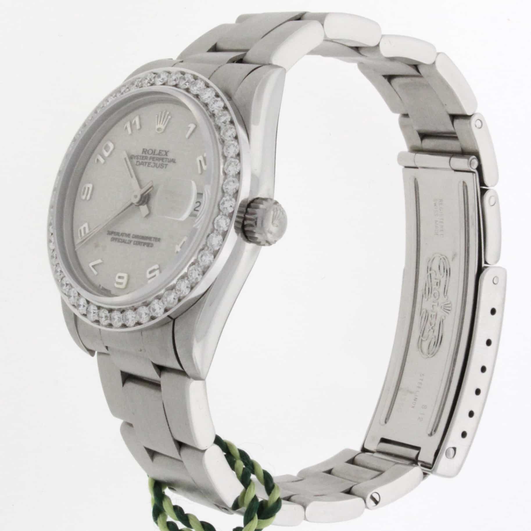 Rolex Datejust Midsize 31MM Jubilee Arabic Dial Steel Watch w/Diamond Bezel 68240 - Image 4