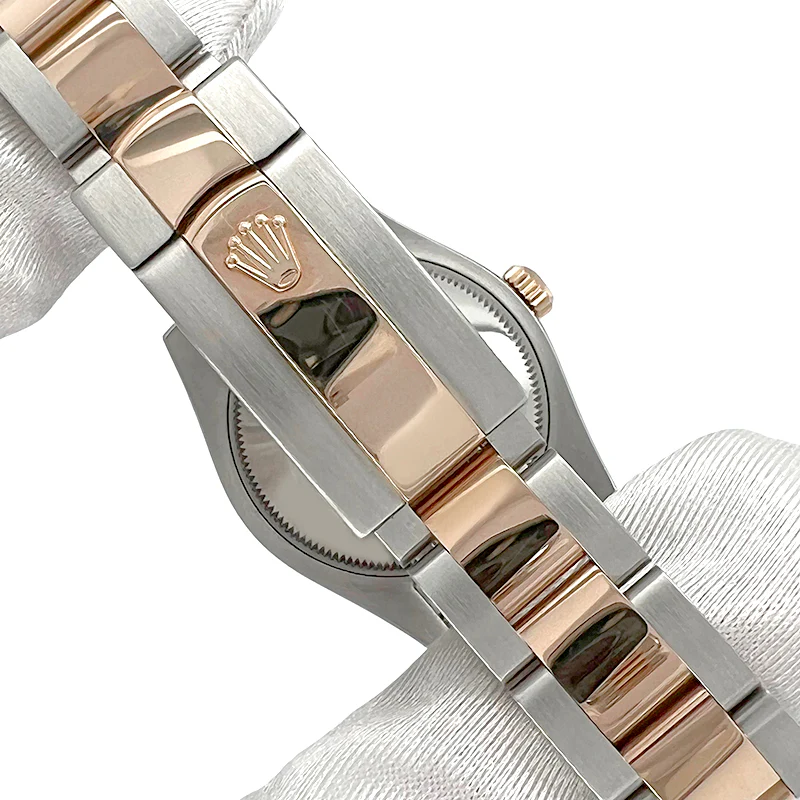 Rolex Datejust Midsize 31mm Pink Flowers Arabic Dial Rose Gold Steel Watch 178241 Box Papers - Image 3