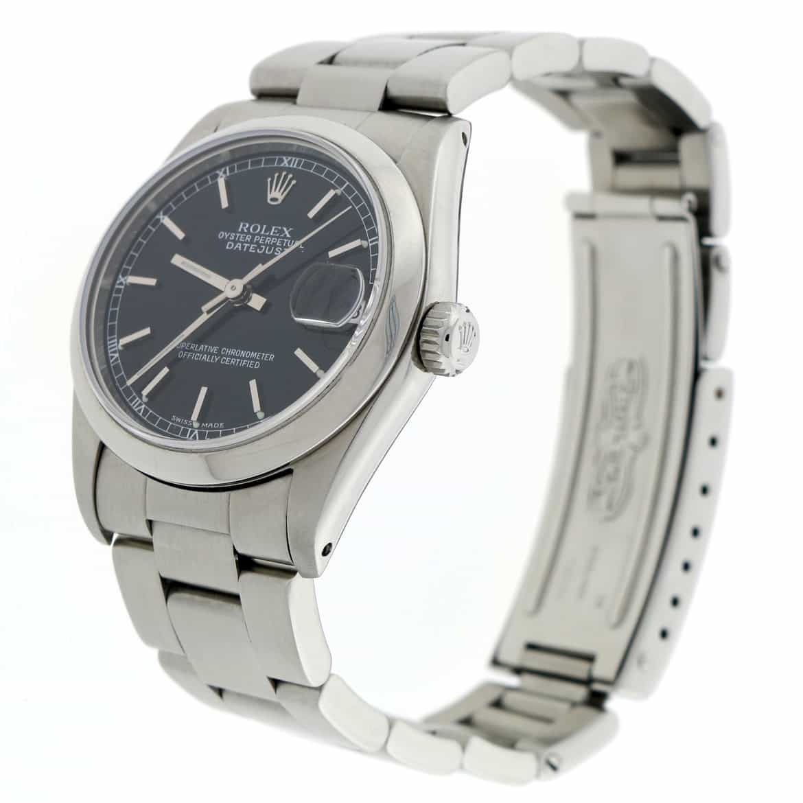 Rolex Datejust Midsize Black Dial 31MM Automatic Stainless Steel Watch 68240 - Image 5