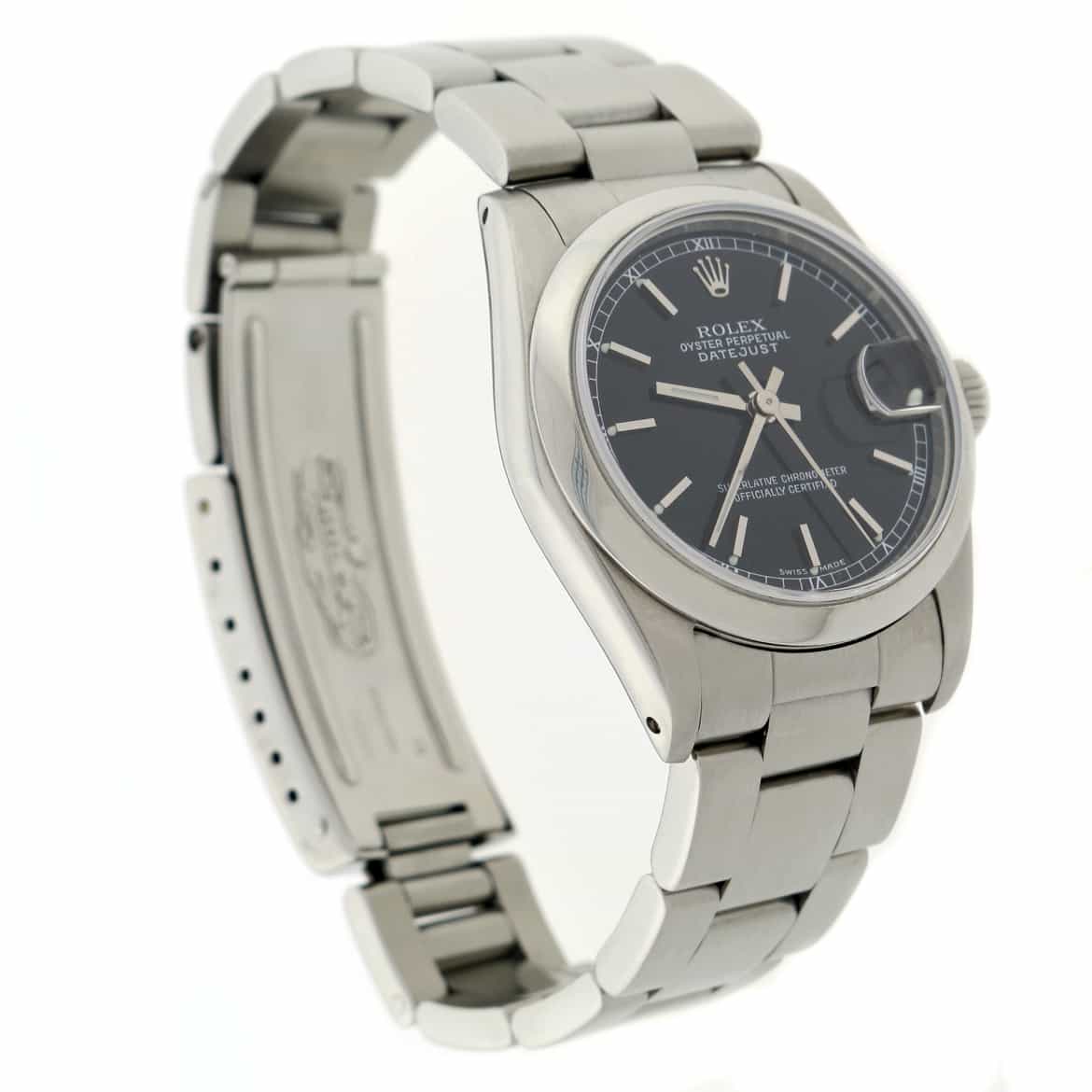 Rolex Datejust Midsize Black Dial 31MM Automatic Stainless Steel Watch 68240 - Image 6