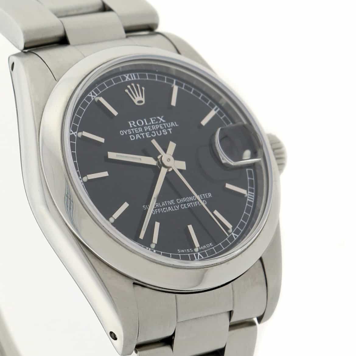 Rolex Datejust Midsize Black Dial 31MM Automatic Stainless Steel Watch 68240 - Image 7