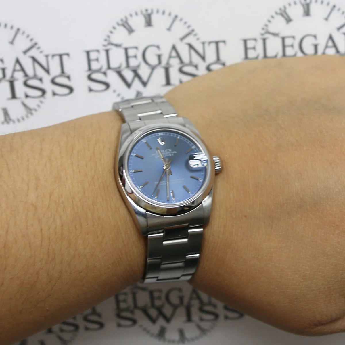 Rolex Datejust Midsize Blue Index Dial 31MM Automatic Stainless Steel Oyster Watch 68240 - Image 2