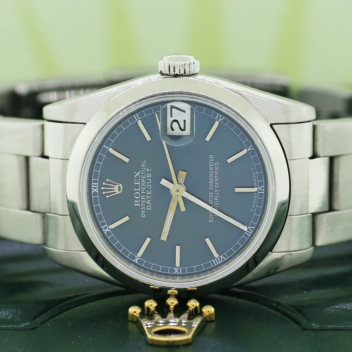 Rolex Datejust Midsize Blue Index Dial 31MM Automatic Stainless Steel Oyster Watch 68240 - Image 3