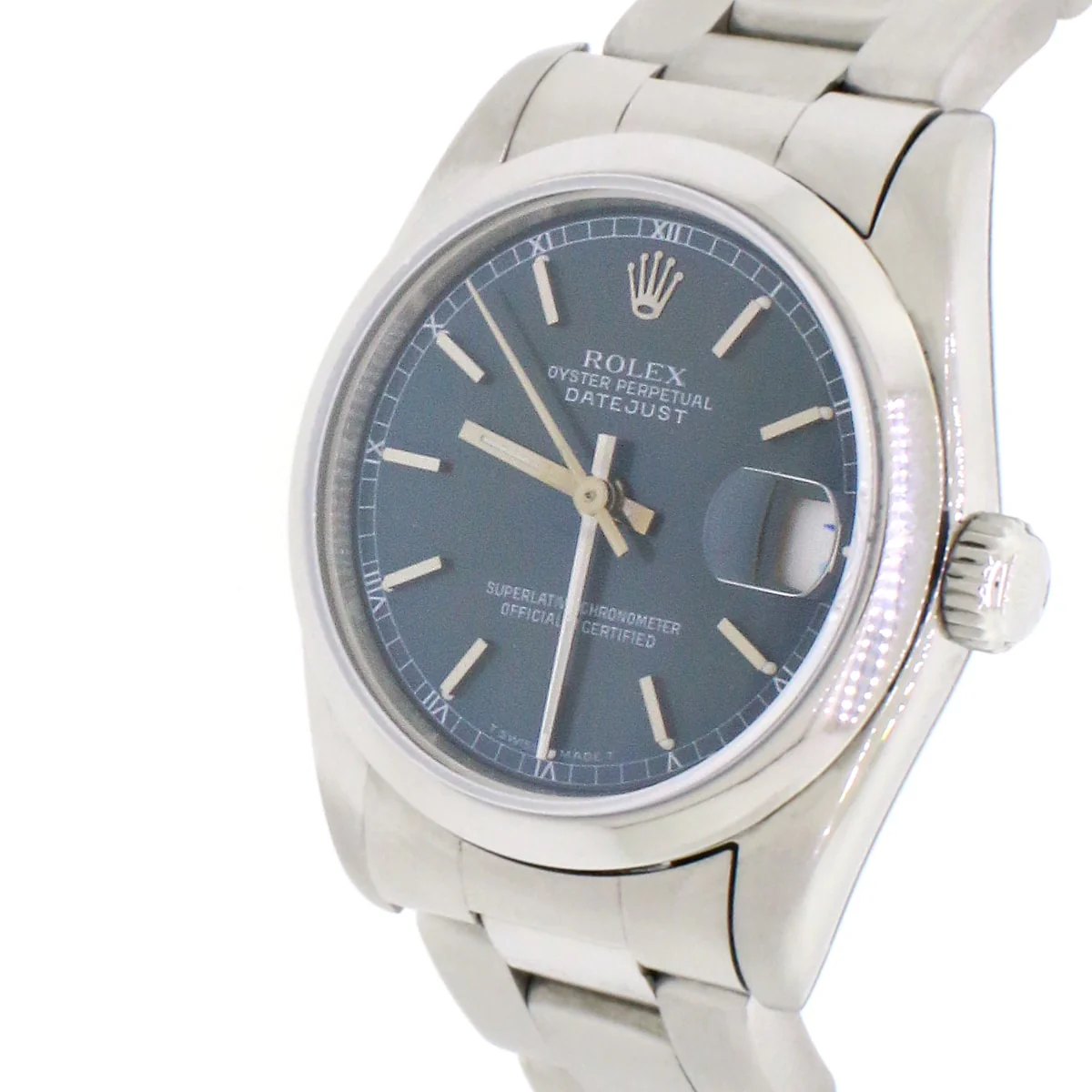 Rolex Datejust Midsize Blue Index Dial 31MM Automatic Stainless Steel Oyster Watch 68240 - Image 5