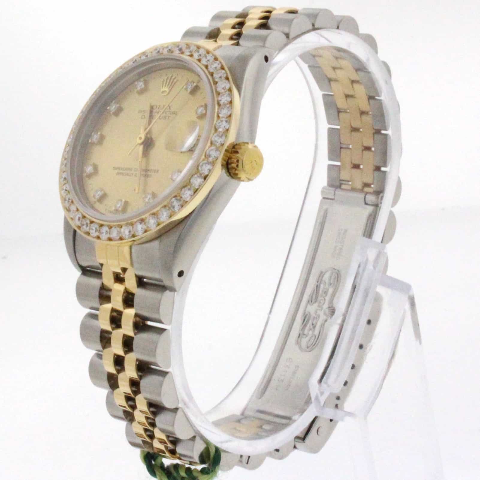 Rolex Datejust Midsize Original Diamond Dial 2-Tone 18K Yellow Gold/Stainless Steel Ladies Watch w/Diamond Bezel 68273 - Image 7