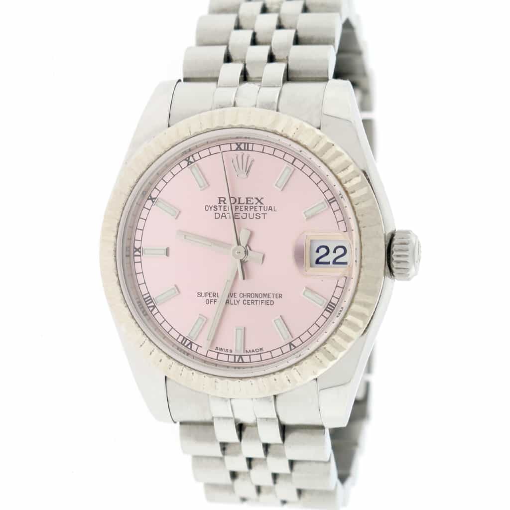 Rolex Datejust Midsize Pink Dial 31mm Automatic Ladies Watch 178274