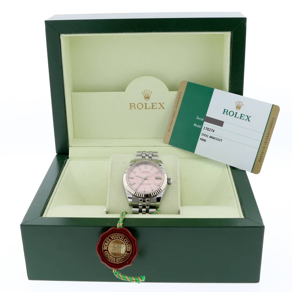 Rolex Datejust Midsize Pink Dial 31mm Automatic Ladies Watch 178274 - Image 3