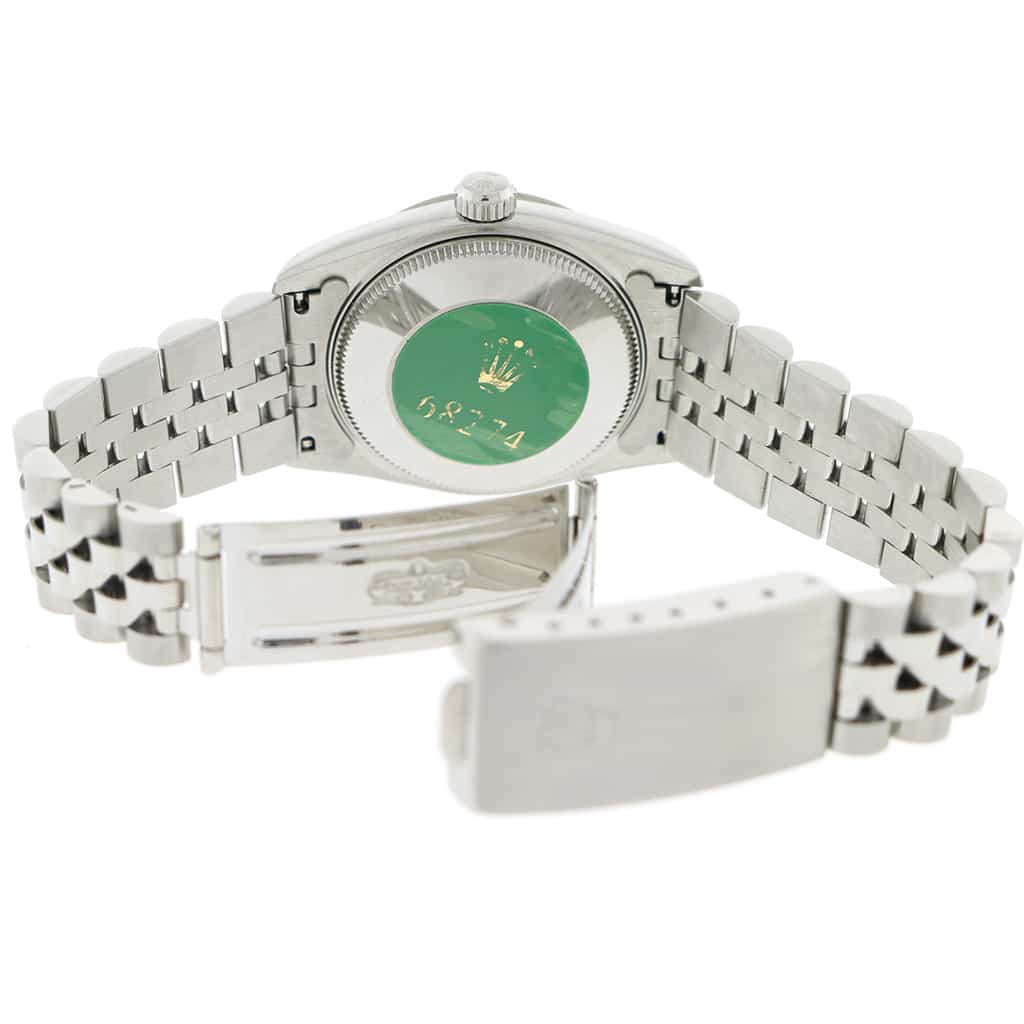 Rolex Datejust Midsize White Gold Fluted Bezel Blue Roman Dial 31mm Automatic Stainless Steel Jubilee Watch 68274 - Image 10