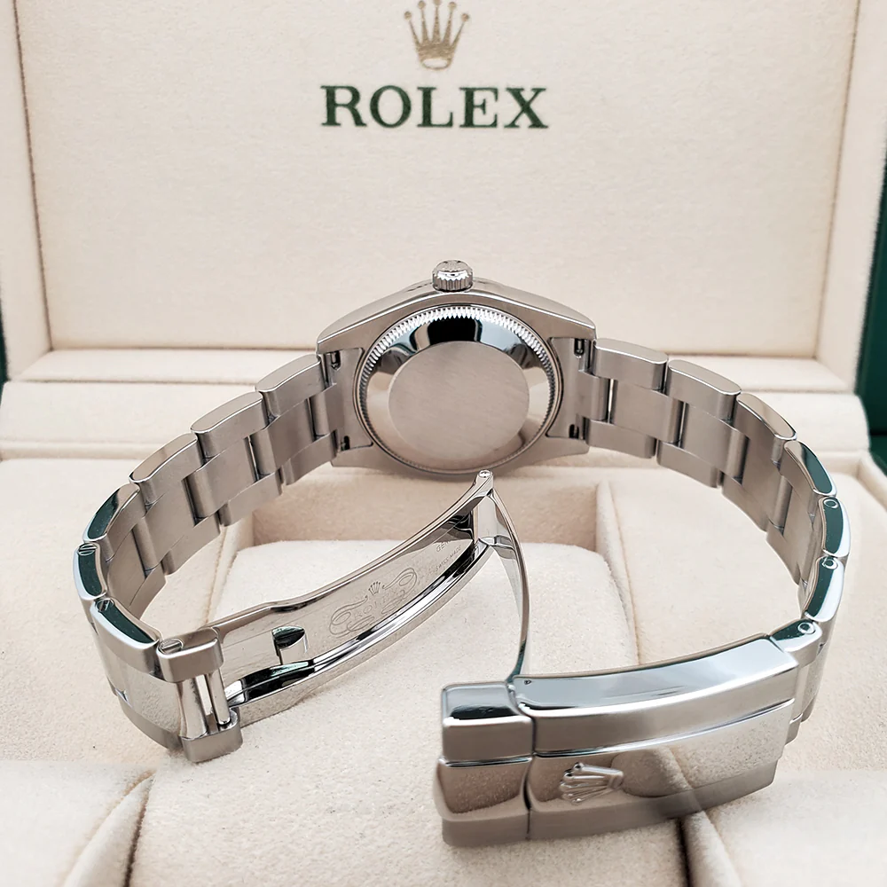 Rolex Datejust Midzise 31mm Pink Roman Steel Oyster Watch 178240 Box Papers - Image 6