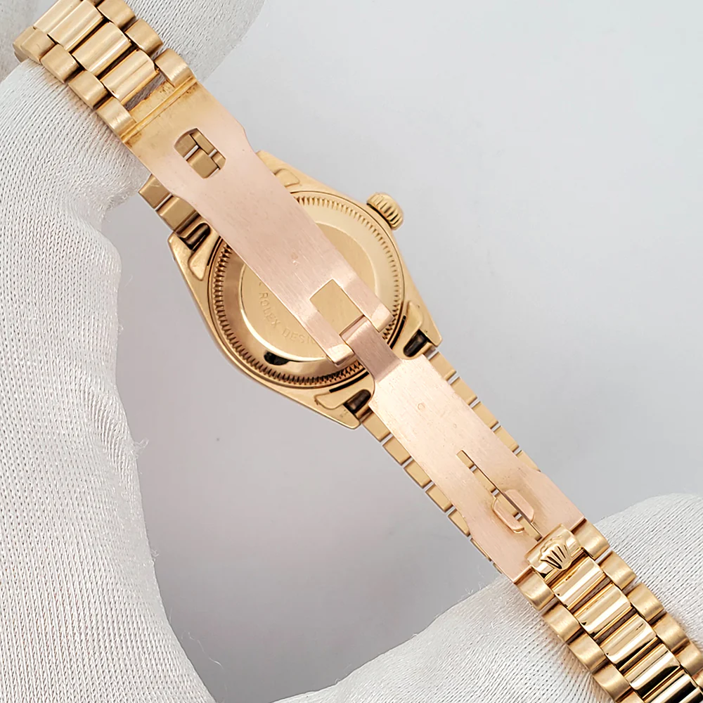 Rolex Datejust President 26mm 6917 Factory Silver Diamond Dial Yellow Gold Watch Box Papers - Image 6