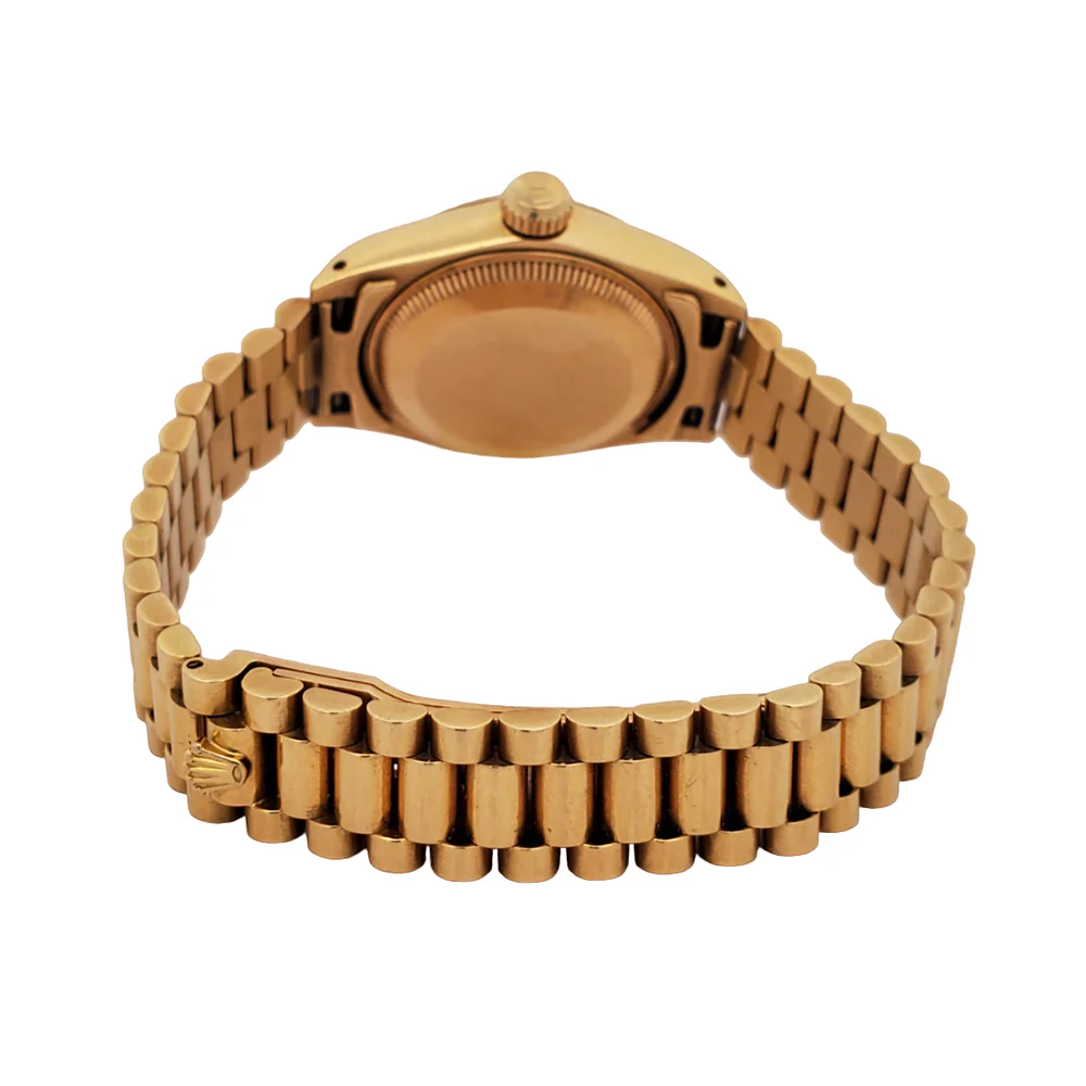 Rolex Datejust President 26mm Factory Wood Dial Yellow Gold Watch 6917 - Image 5