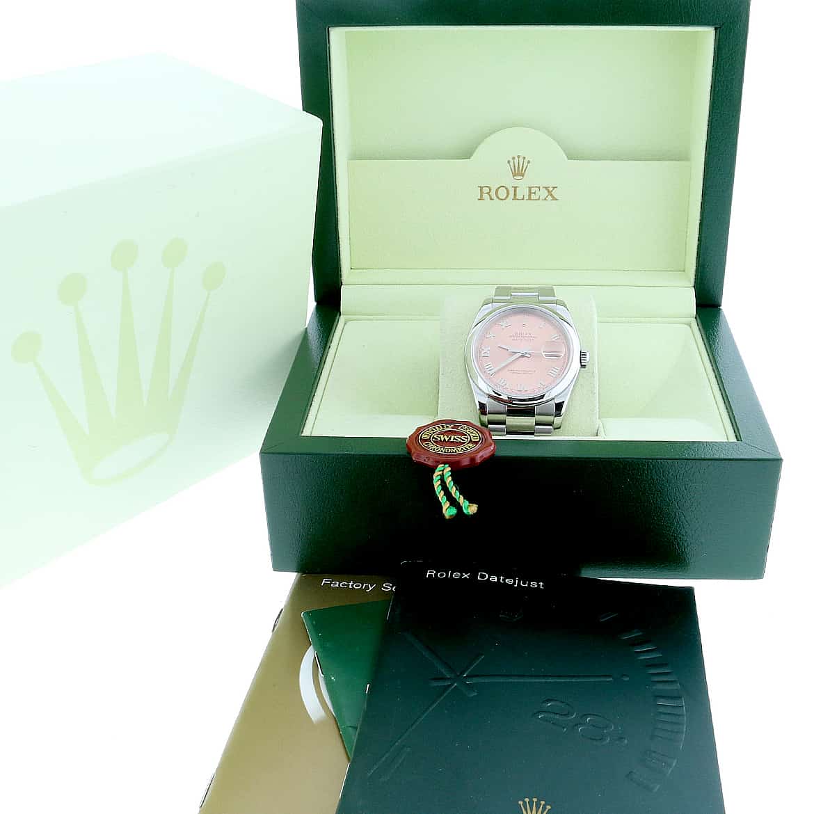 Rolex Datejust Salmon Dial 36MM Automatic Stainless Steel Oyster Mens Watch 116200 - Image 3