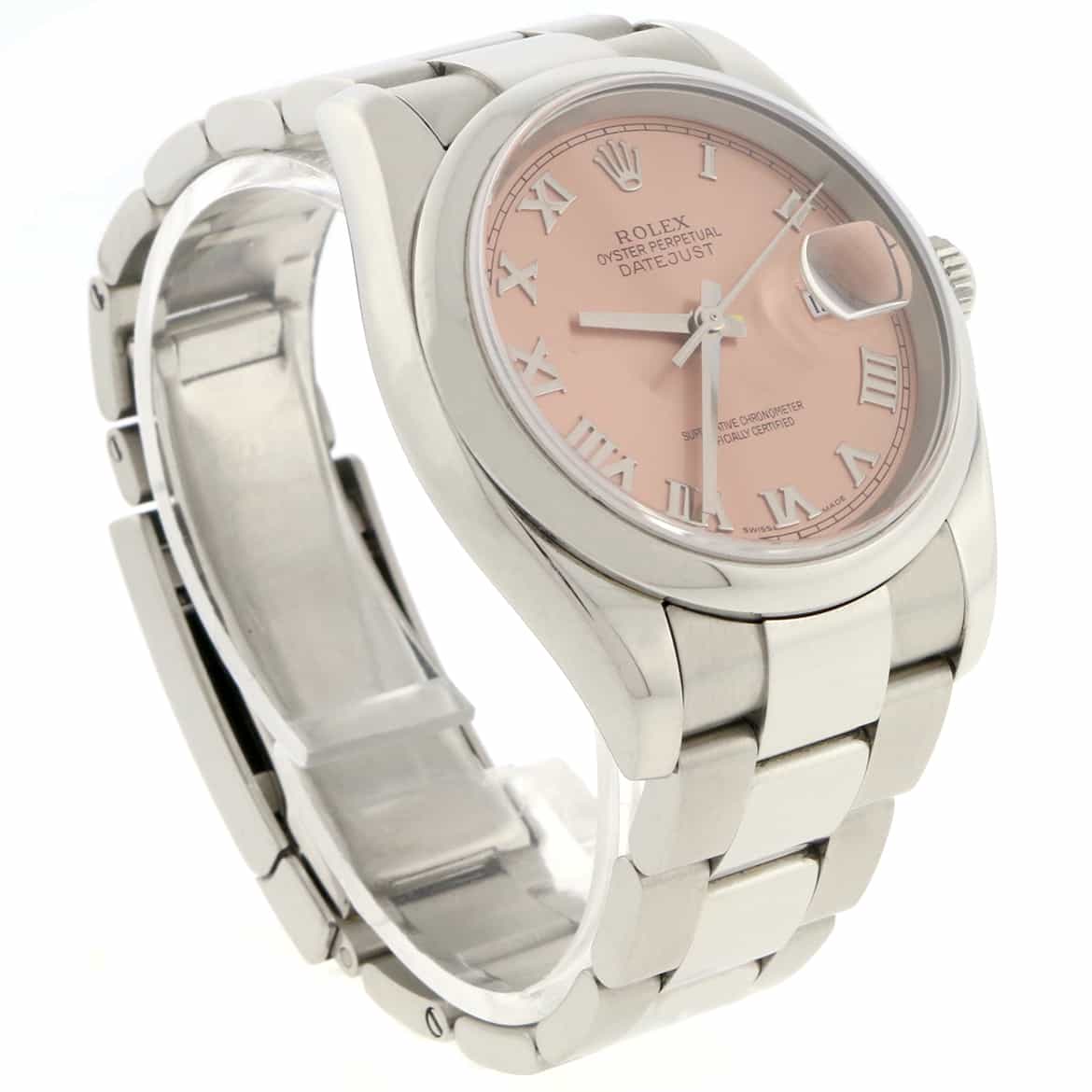 Rolex Datejust Salmon Dial 36MM Automatic Stainless Steel Oyster Mens Watch 116200 - Image 5