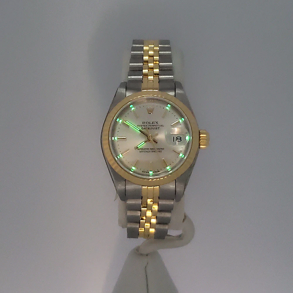 Rolex Datejust Silver Index 2-Tone Yellow Gold/Steel Jubilee 26mm Watch 69173 - Image 7