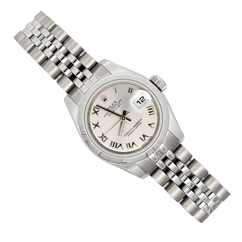 Rolex Datejust Silver Roman 26mm Steel Jubilee Watch 179160 Box Papers - Image 7