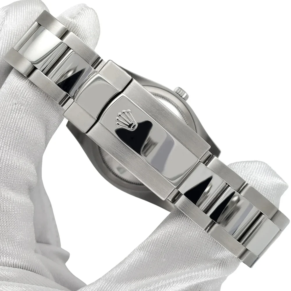 Rolex Datejust Silver Tuxedo Dial 36mm 2.5ct Custom Diamond Bezel 116200 Steel Watch - Image 3