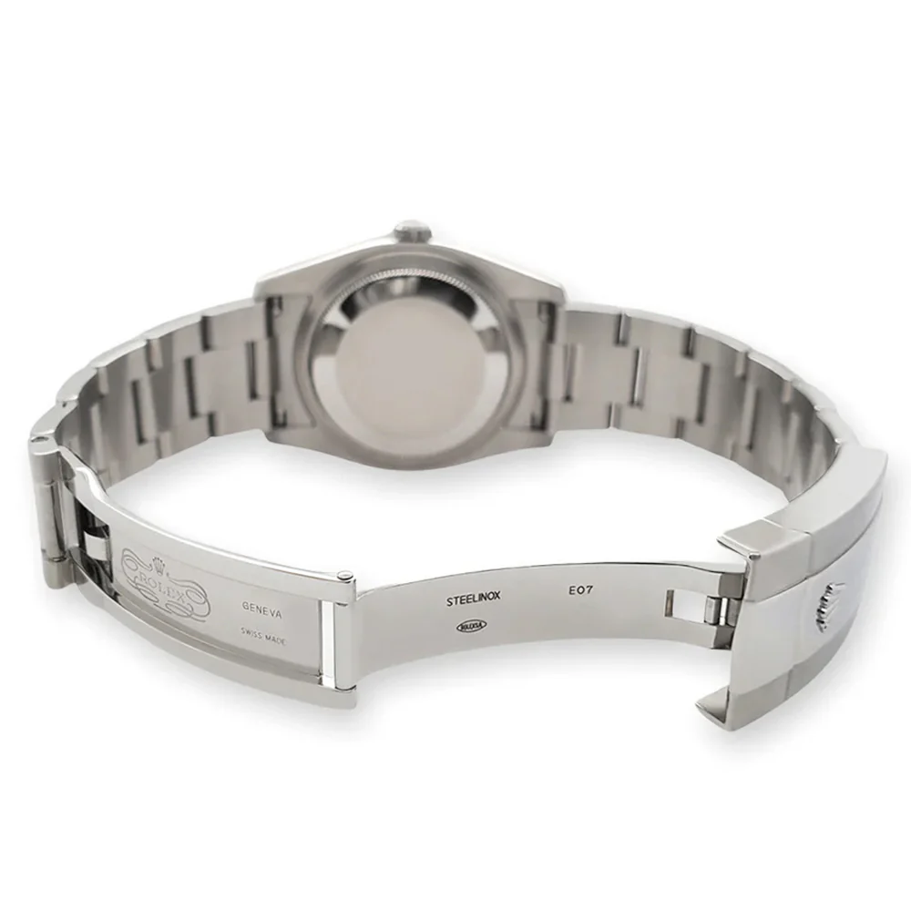Rolex Datejust Silver Tuxedo Dial 36mm 2.5ct Custom Diamond Bezel 116200 Steel Watch - Image 4